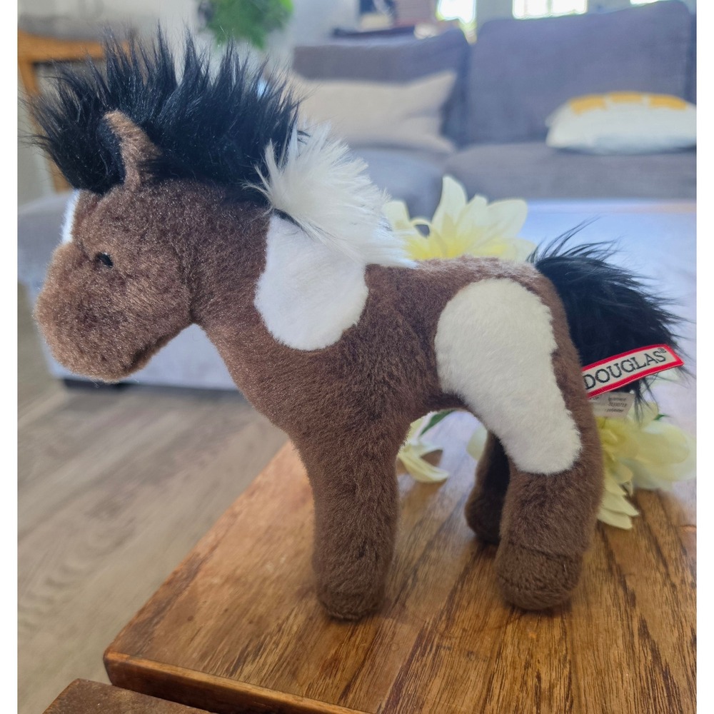 Retired Douglas Cuddle Toys Aztec Pinto Paint Horse Plush Collectible